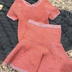 Anthropologie Maeve Colorblocked Knit Top and Skirt Set